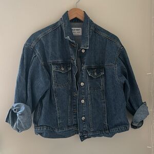 Old Navy Tapered Puff-Sleeve Non-Stretch Jean Jacket for Women